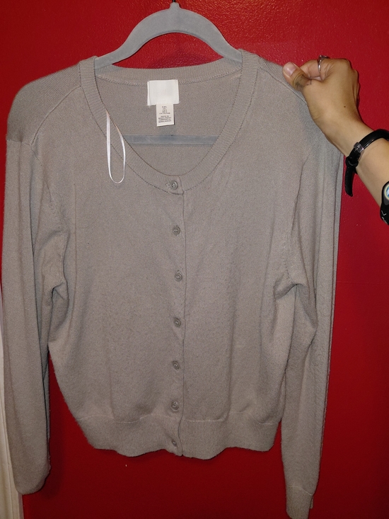 H&M Sweaters - H&M Women's Button-Front Cardigan Sweater - Taupe Gray